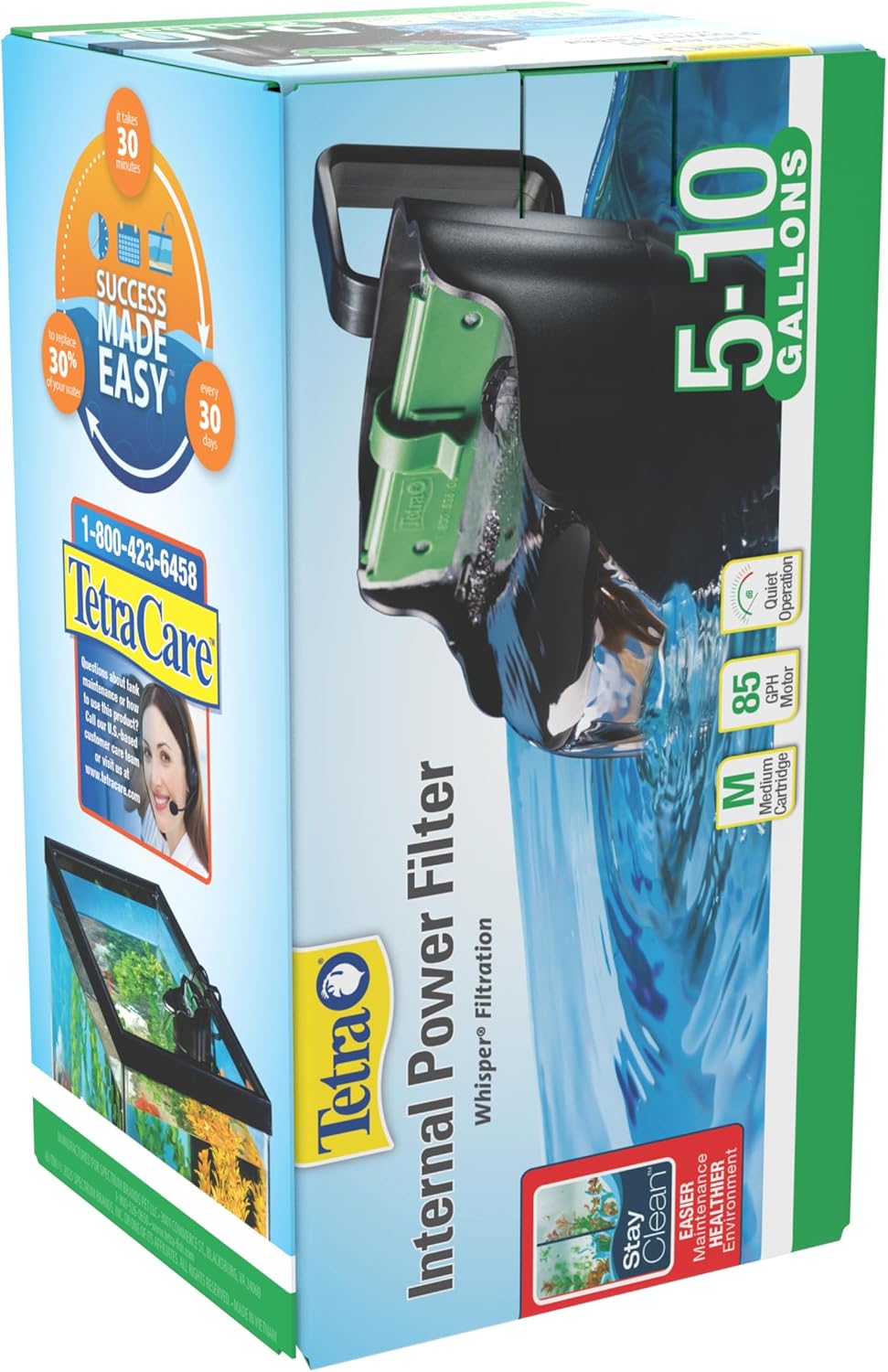 Tetra Whisper Internal Power Filter 5 To 10 Gallons, For aquariums, In