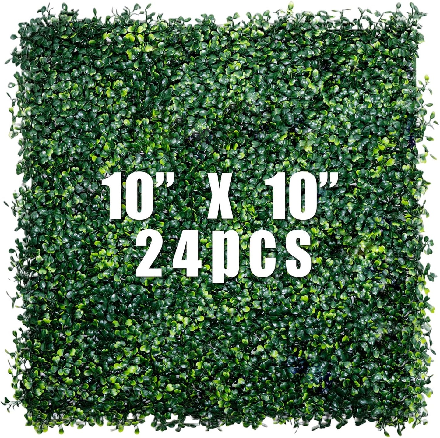 Artificial Grass Wall Panel Backdrop, 24PCS 10"x10" Artificial Boxwood