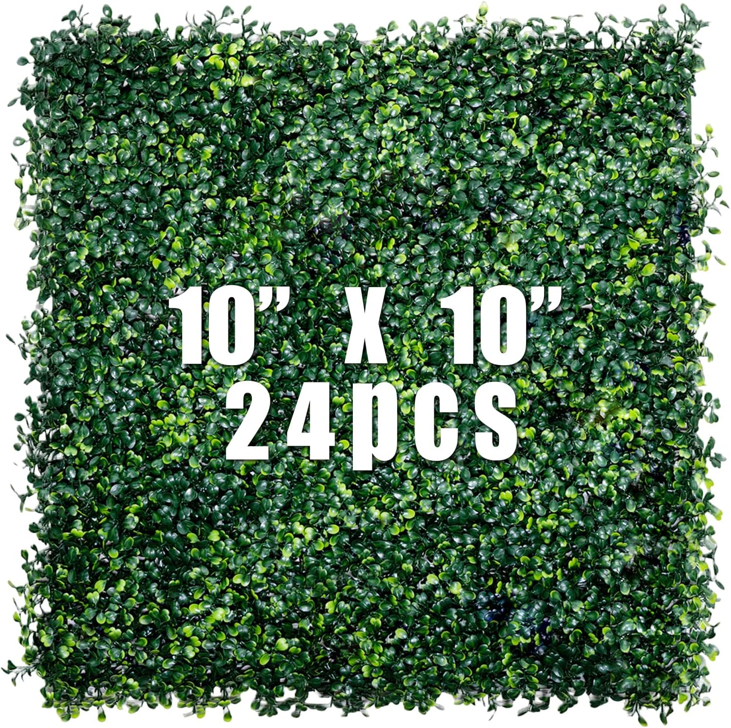 Artificial Grass Wall Panel Backdrop, 24PCS 10"x10" Artificial Boxwood