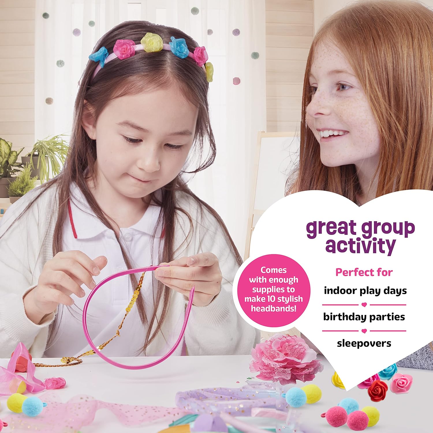 Pretty Me Headband Making Kit for Girls - Arts & Crafts Easter Gift - 