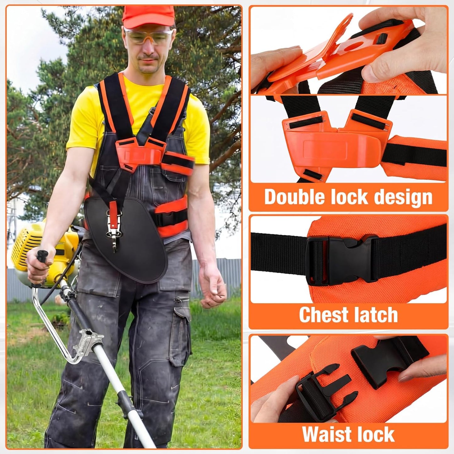 Trimmer Shoulder Strap Padded Universal Adjustable, String Trimmer Har