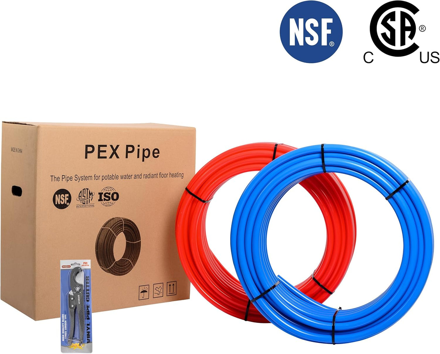 EFIELD 1/2-inch PEX Pipe Plumbing Installation Kit: 1/2-Inch X 200 ft 