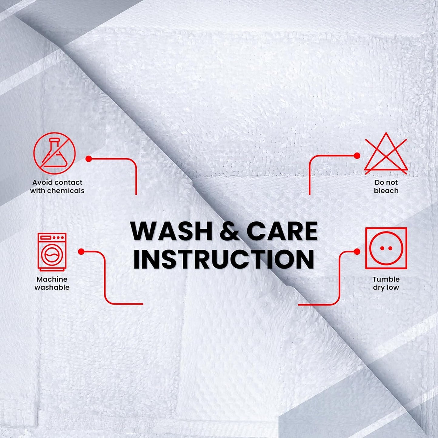 Infinitee Xclusives Luxury Wash Cloths for Showering [13x13] – 100% Cotton Washcloths [Pack of 12], Soft and Absorbent Face Towels for Bathroom Wash Clothes, Gym, and Spa (Brilliant White)