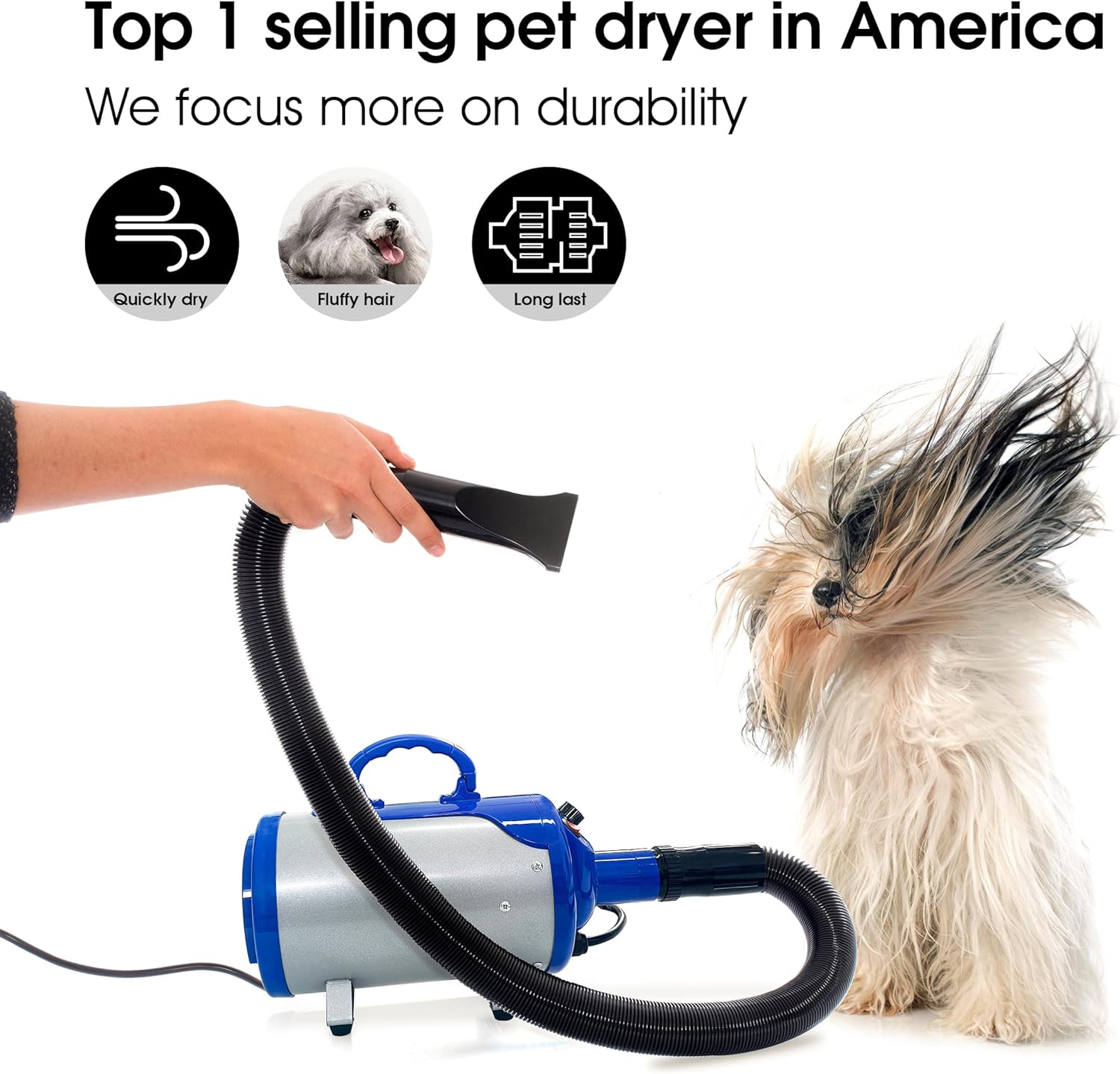 SHELANDY Groomer Partner Pet Hair Force Dryer Dog Grooming Blower with