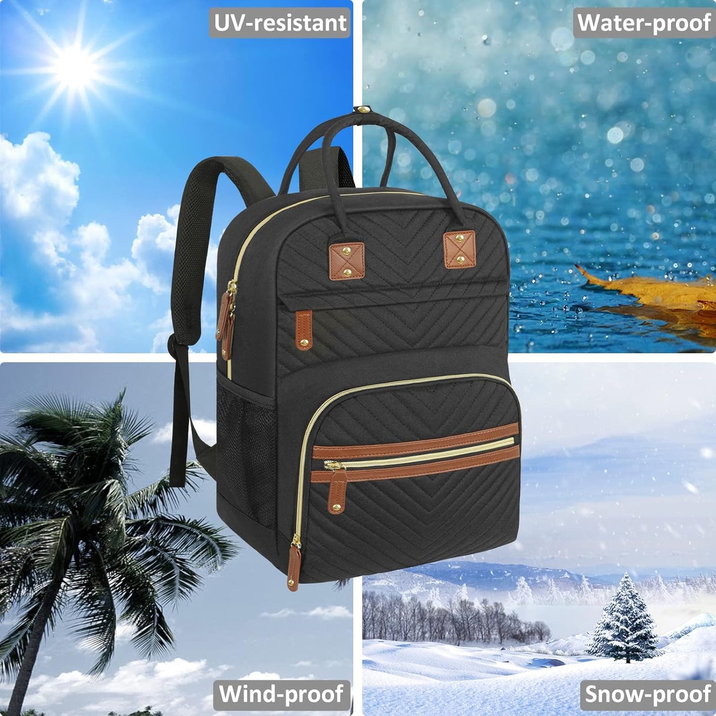Diaper Bag Backpack for Women Large Capacity with Insulated Pockets Mu