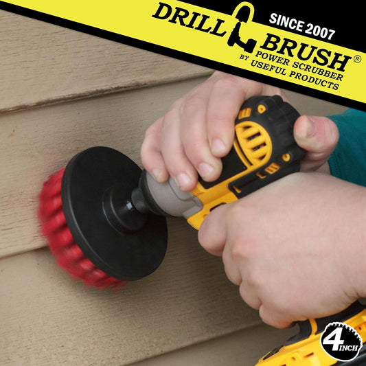 Outdoor Cleaning Tools - Patio Scrub Brush - Outdoor Deck Scrubber Brush - Bird Bath Cleaning Tool - Fountain Cleaning Brush - Garden Statues Cleaning Tools - Concrete Stain Cleaner - House Siding