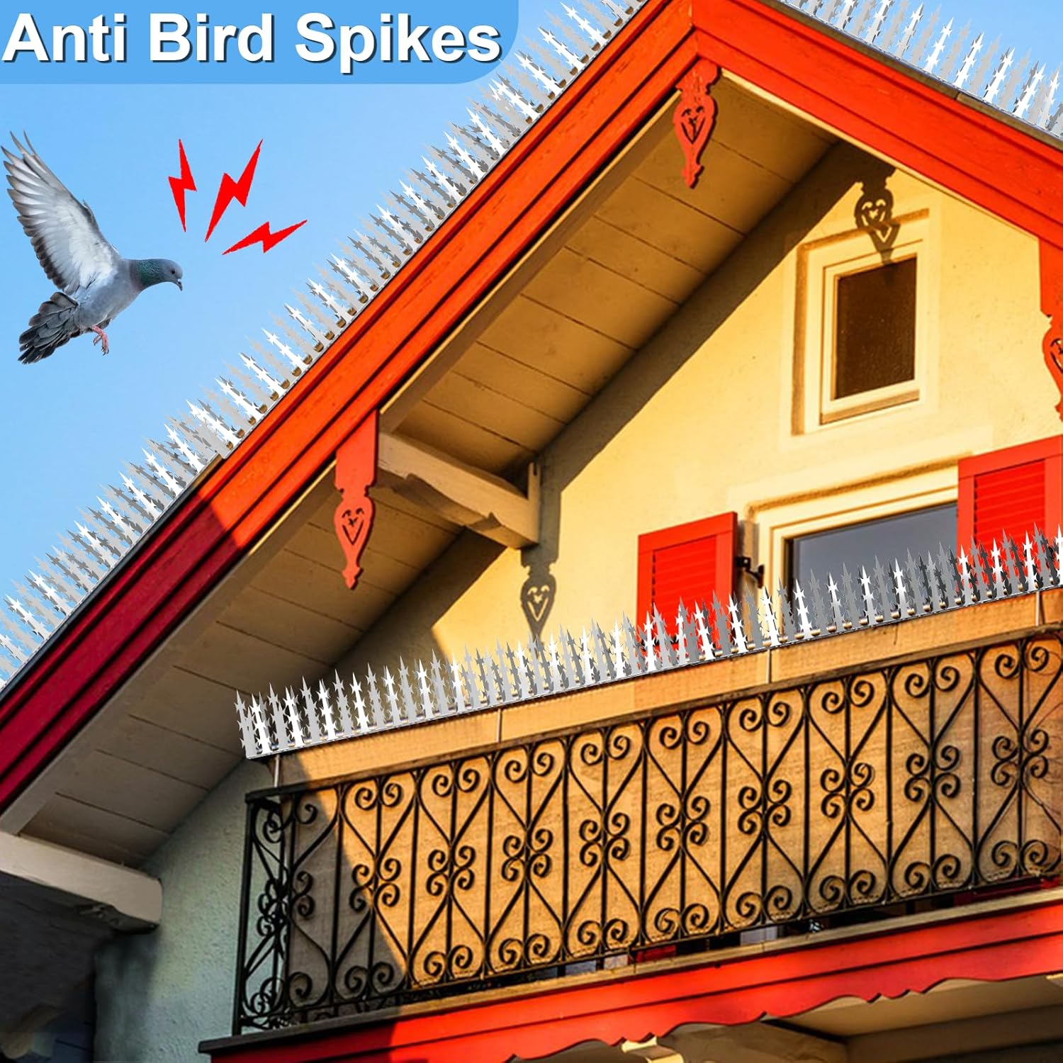 Bird Spikes Squirrel Proof Baffle for Bird Feeders, Avoid Climb Spikes
