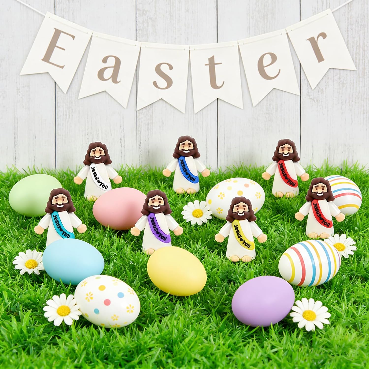 210 Pack Little Jesus Figurines in Bulk, Pocket Jesus Loves You, Jesus