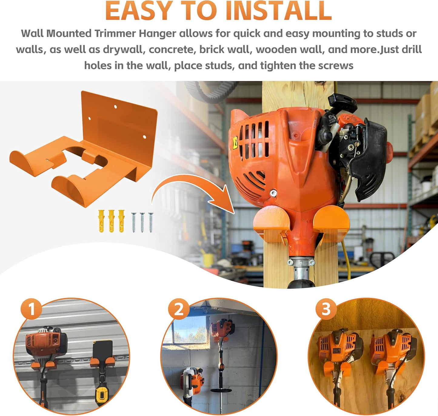 Garage Organizer Wall Hanger Garden Tool Rack for Stihl Trimmer Hedge Trimmer Garage Tools