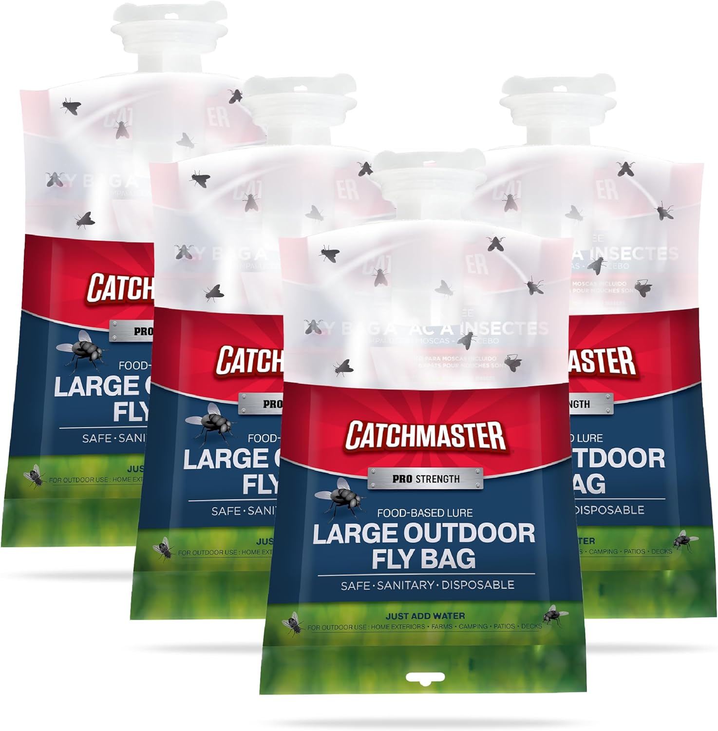 Catchmaster Pro Series Extra-Large Outdoor Fly Trap w/No-Mess Lid 4-Pa