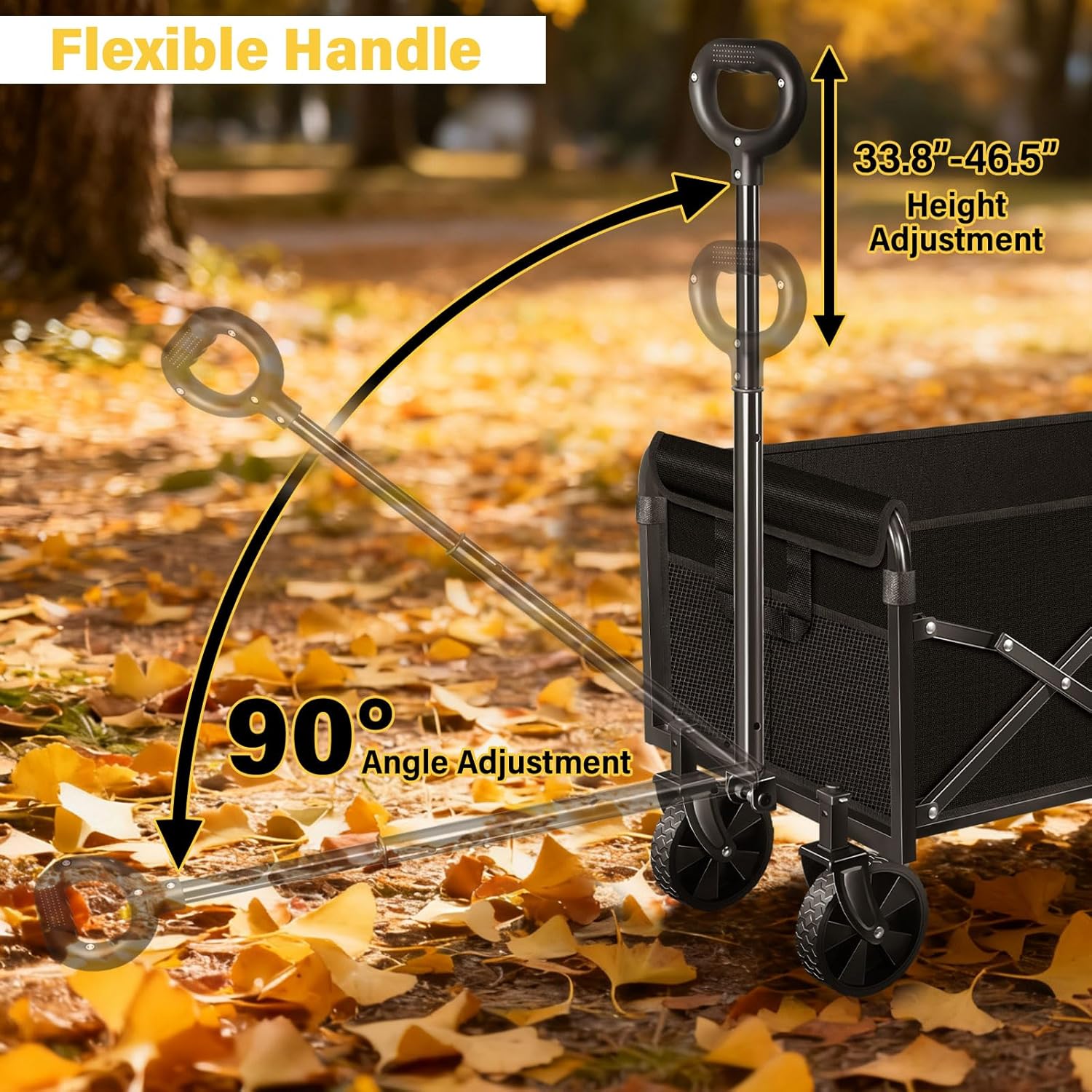 Foldable Collapsible Wagons Carts with Wheels — Folding Utility Wagon 