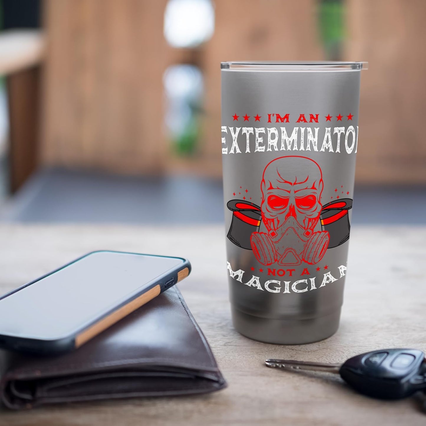 Exterminator Not A Magician Pest Control Eradicator Stainless Steel Insulated Tumbler
