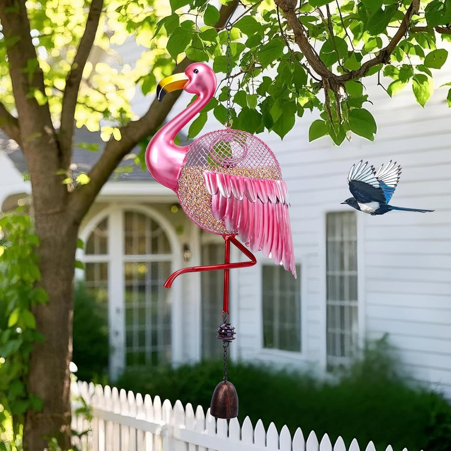 Yinns Bird Feeders - Squirrel Proof Wild Bird Feeder for Outside, Flam