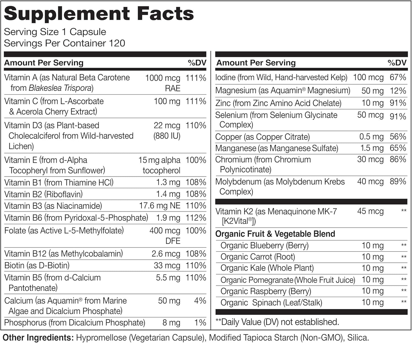 NATURELO Mens Multivitamins - One Daily Multivitamin for Men with Vita
