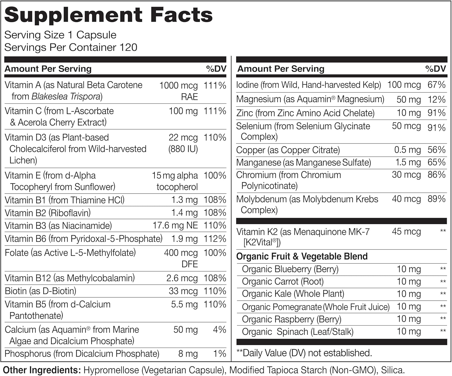 NATURELO Mens Multivitamins - One Daily Multivitamin for Men with Vita