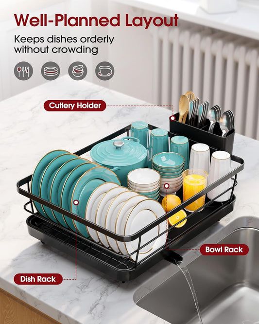 Stainless Steel Dish Drying Rack for Kitchen Counter, Sink Organizatio