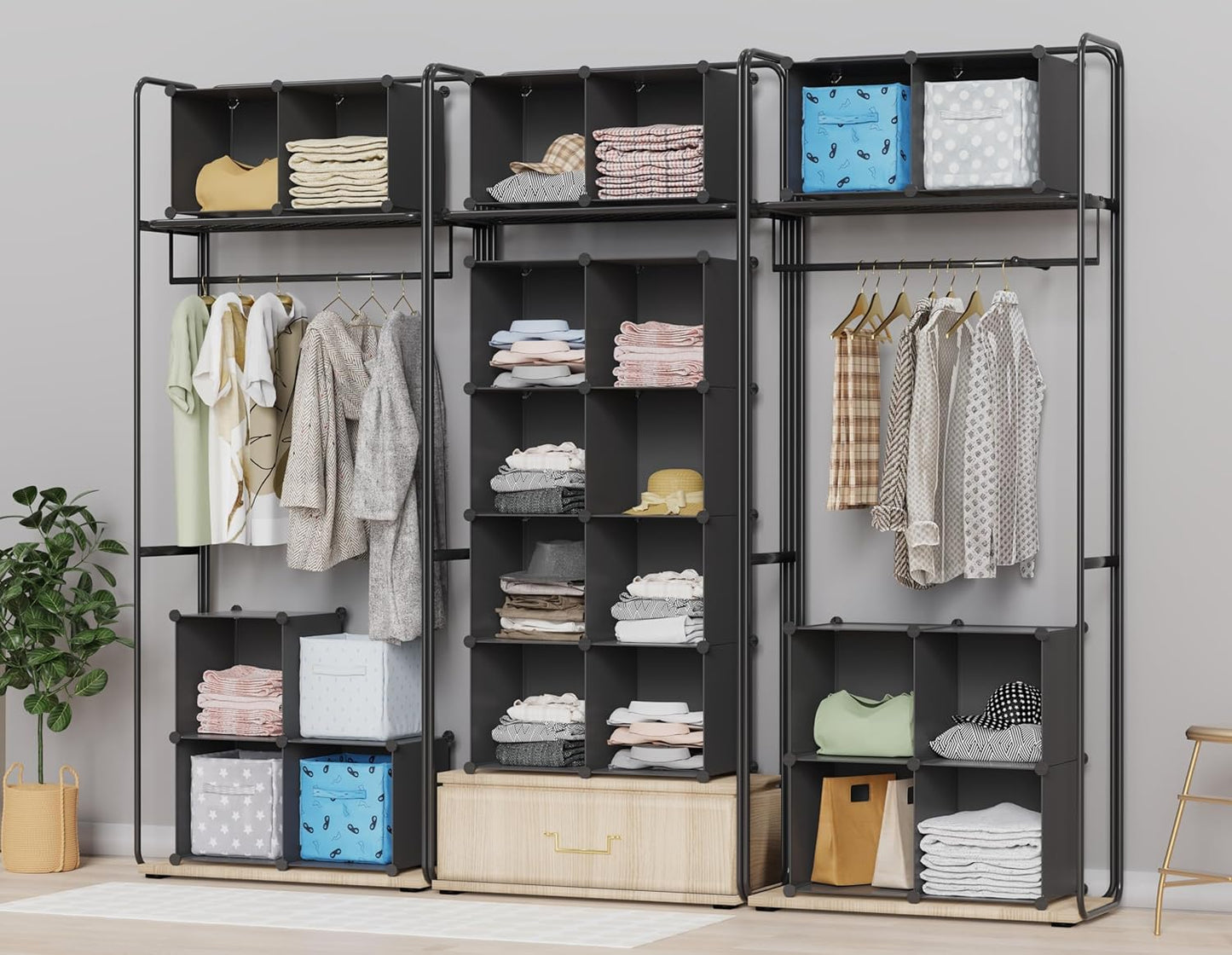 HOMIDEC Closet Organizers and Storage, 9 Cube Storage Organizer, Porta