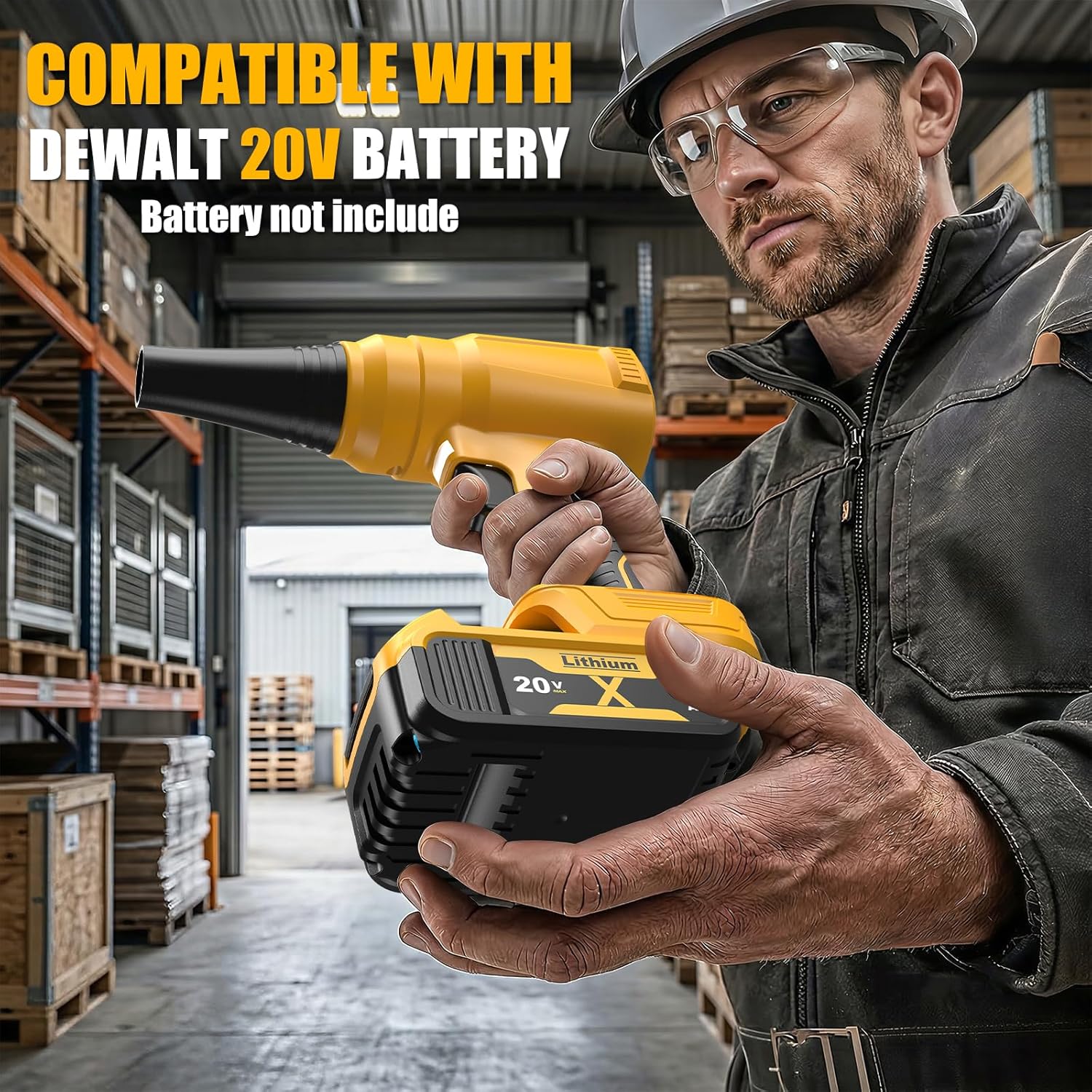Electric Cordless Leaf Blower Dust Blower for DEWALT 20V Battery 14000