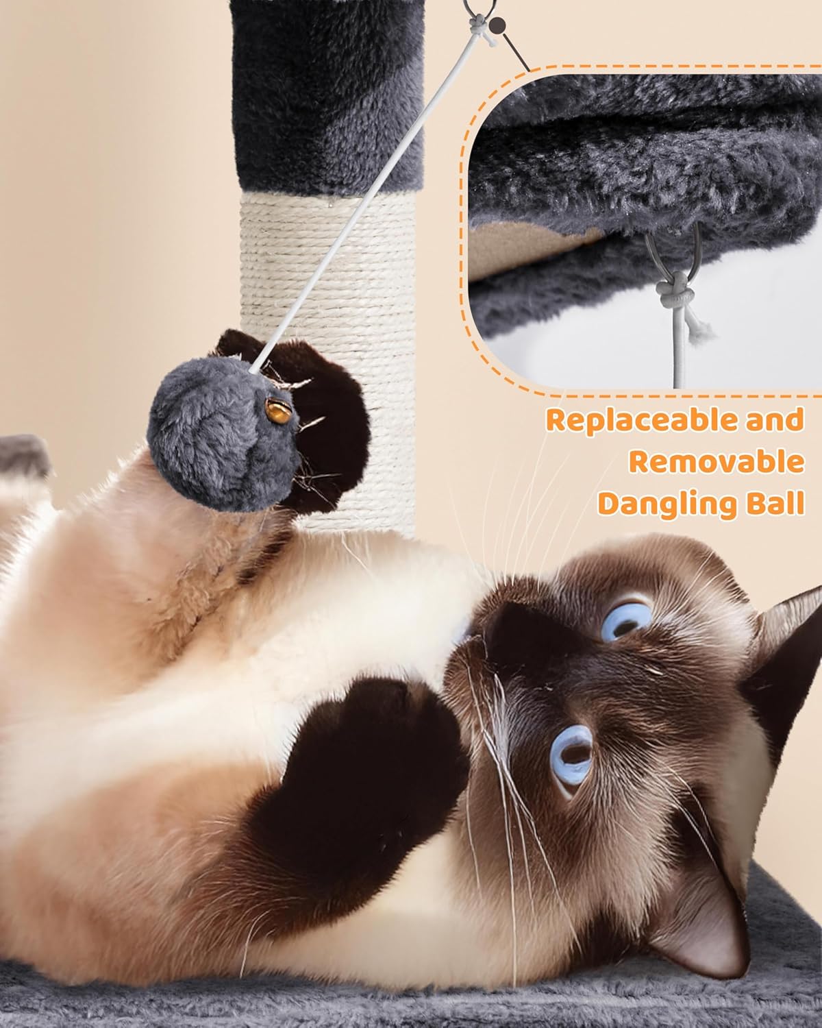 Yaheetech Large Multi-Level Cat Tree, 63 Inches Tall with Sisal-Covere