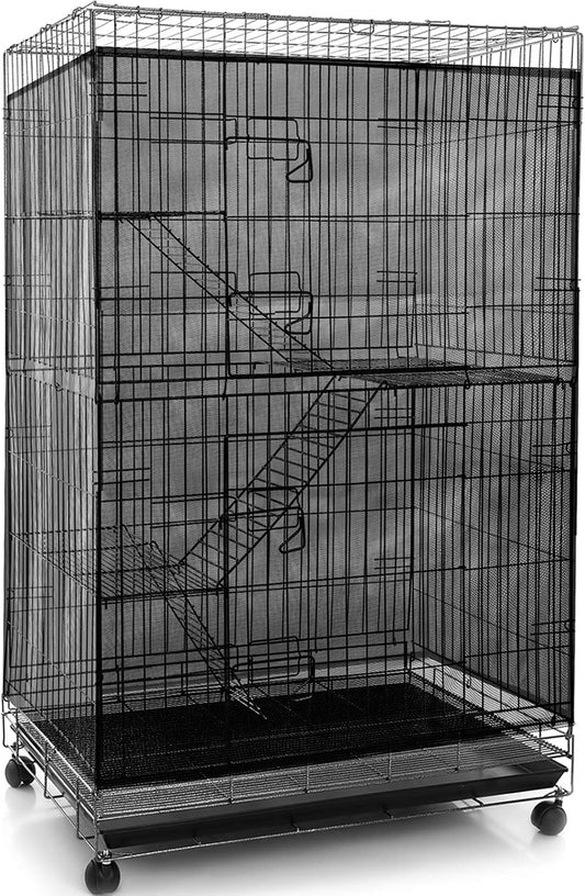 Shappy Large Bird Cage Seed Catcher,Bird Cage Cover Net Skirt Guard,Ad