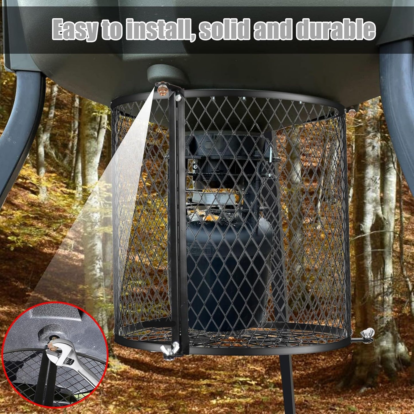 Varmint Feeder Cage Weatherproof Deer Feeder Protective Guards Cage for Outdoor Forest
