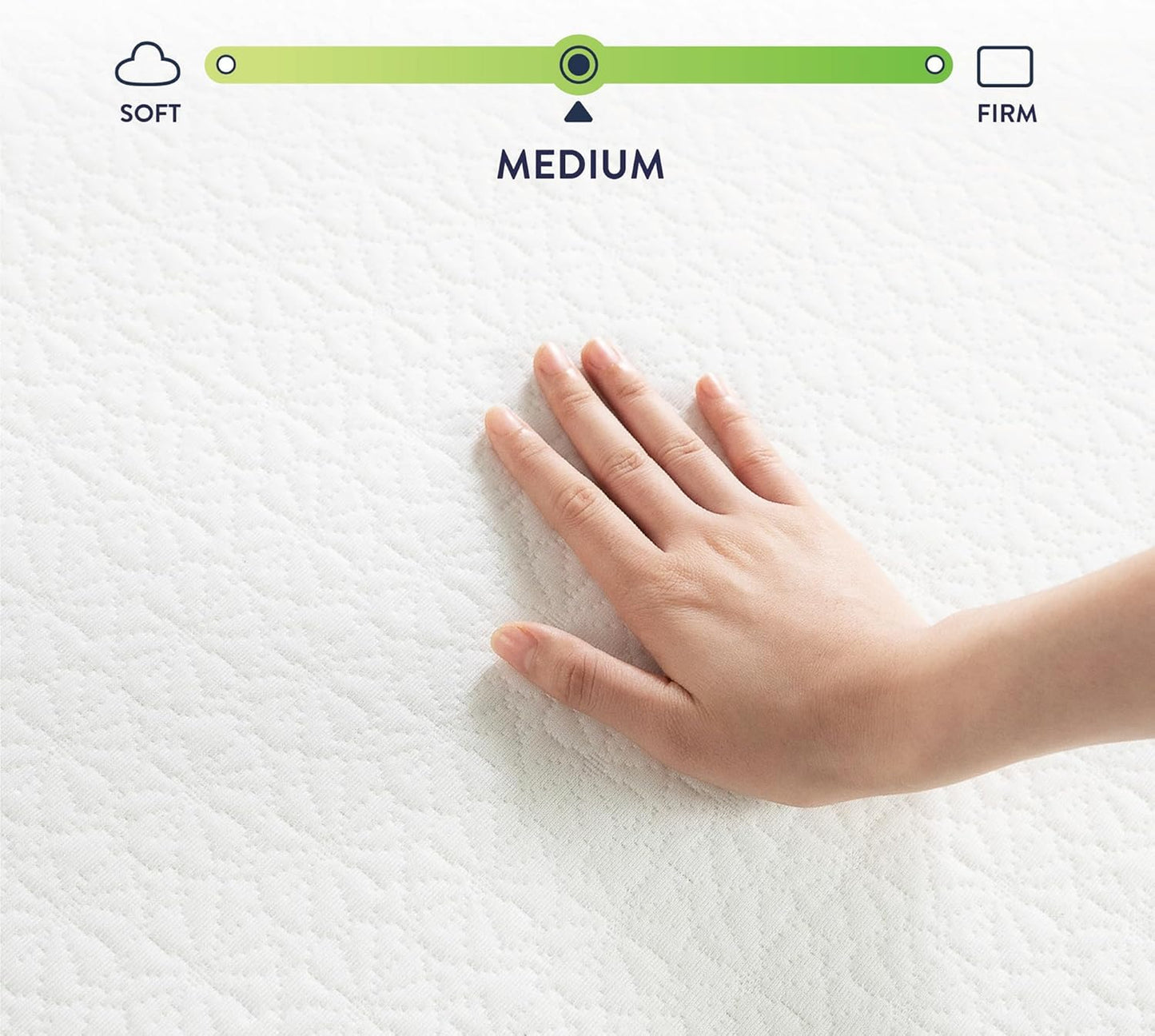 Best Price Mattress 6 inch Twin Mattress Bed-In-A-Box, Green Tea Memory Foam, White