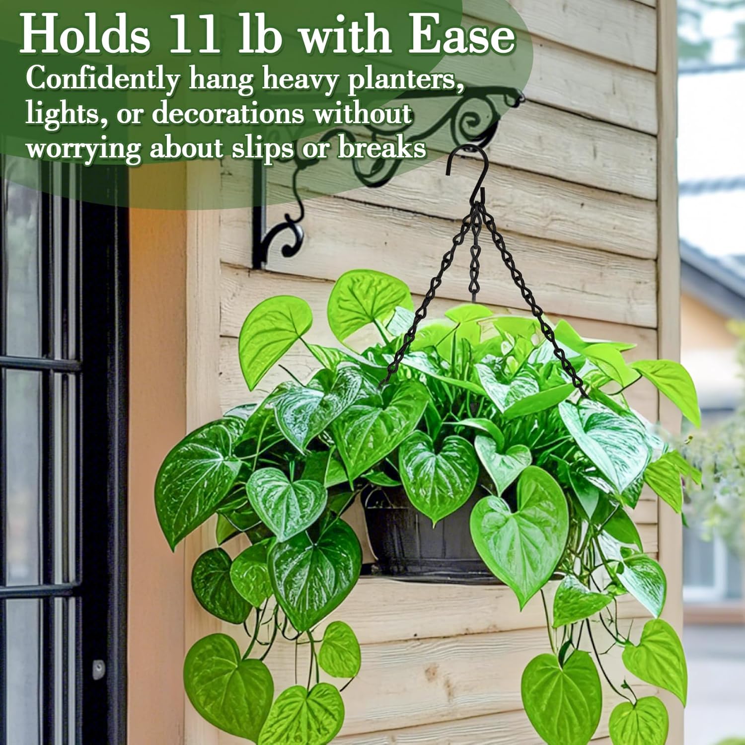 15PCS Bird Feeder Hanging Chain with Hooks – Heavy Duty Black Chain fo