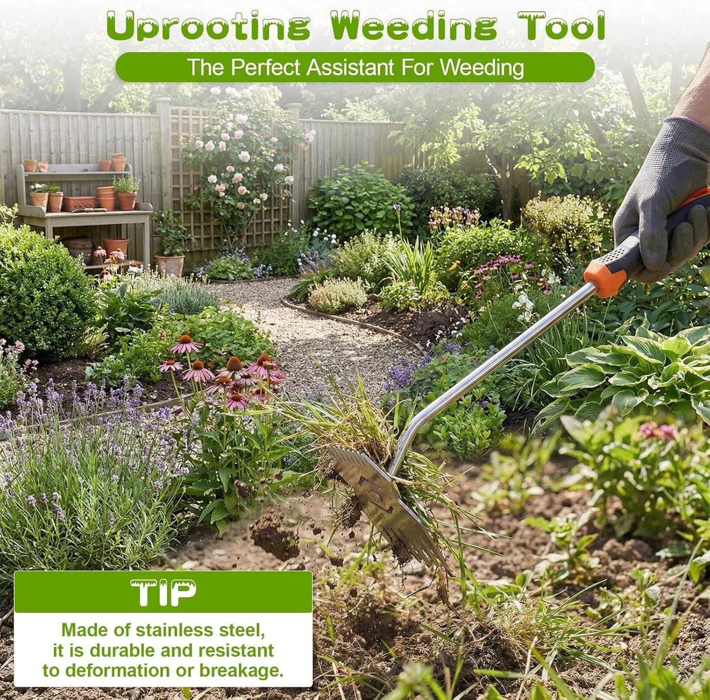 Garden Weed Tool,2026 Portable Weeding Tool,Stainless Steel Hand Weede