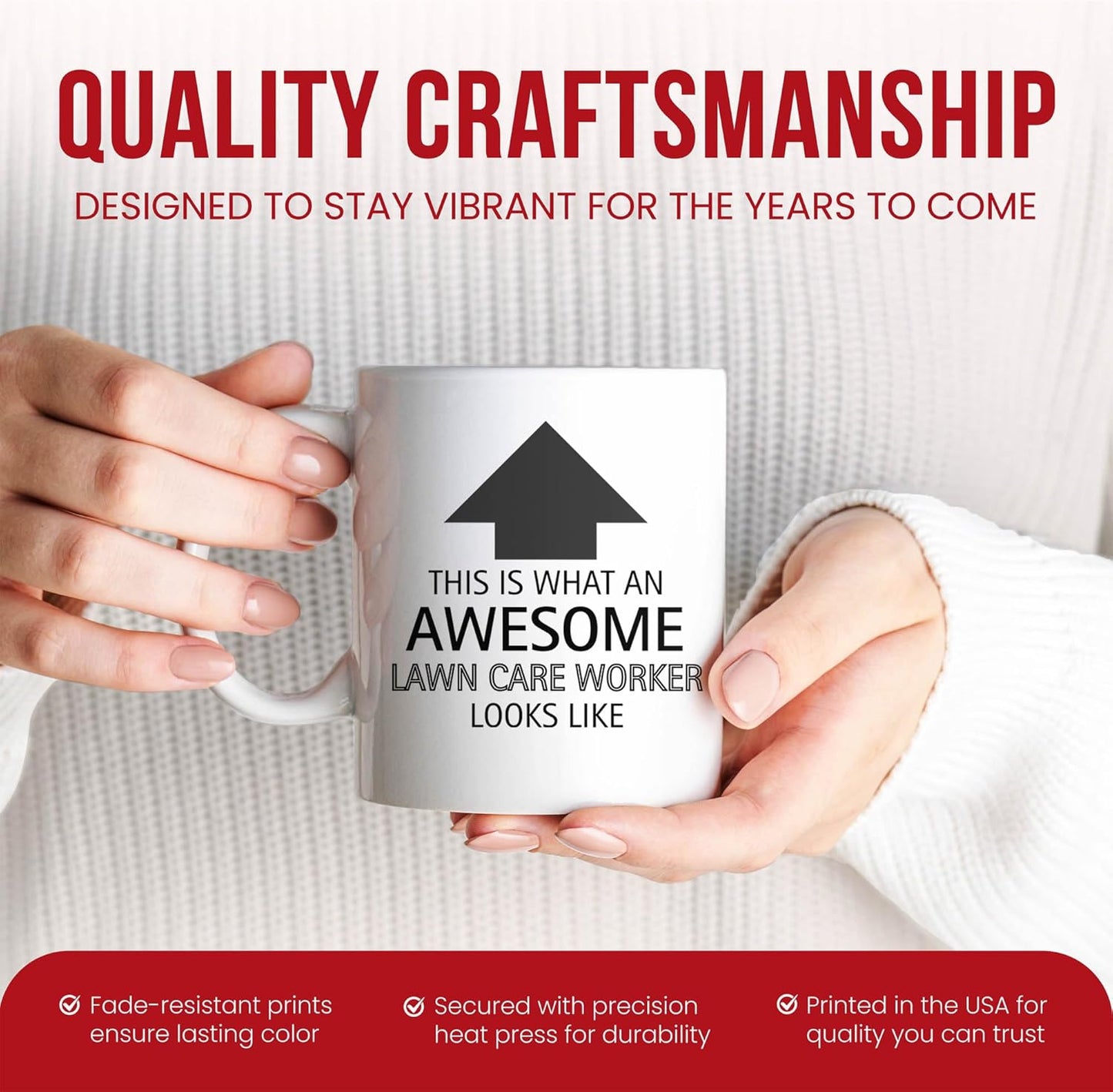 Awesome Lawn Care Worker Looks Like Mug - Specialist Coffee Cup - Gardening Enthusiast Funny Gift From Friends - Management Tea Mugs - Cups - 11 Oz Ceramic Gifts For Birthday, Him, Her, Christmas