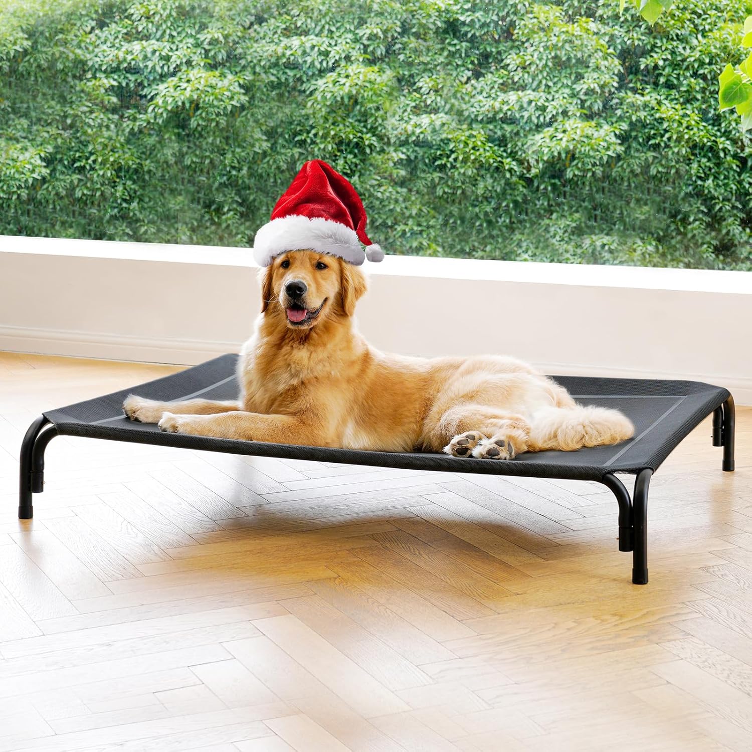 Elevated Dog Bed Raised Outdoor Dog Cot for Large Dogs, Installation R
