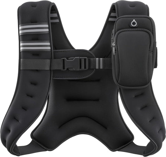 ZELUS Weighted Vest, 6lb/8lb/12lb/16lb/20lb/25lb/30lb Weight Vest with