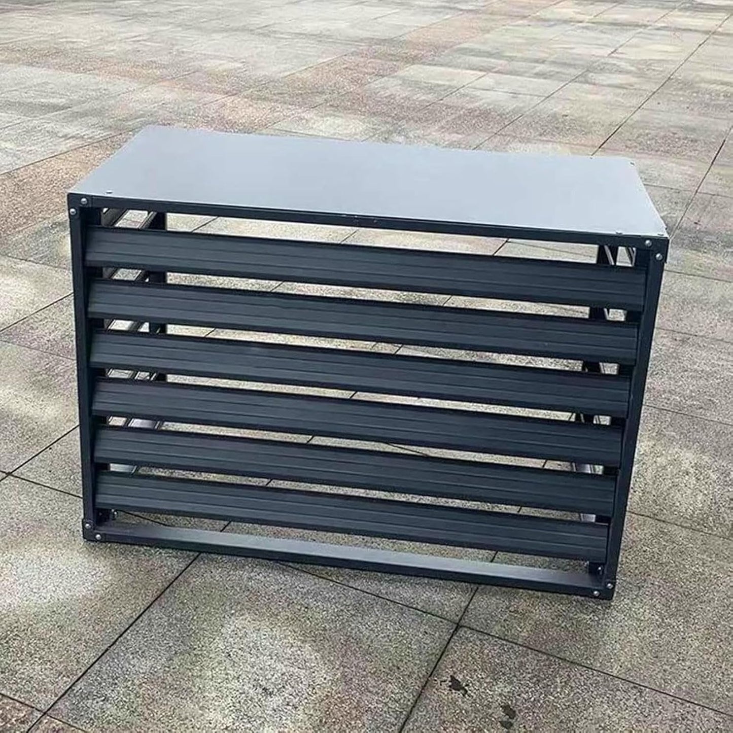 Outdoor Air Conditioner Cover Hideaway Fence, Aluminum Air Conditioner Cover, Decorative Plant Stand, Waterproof Partition Fence~/