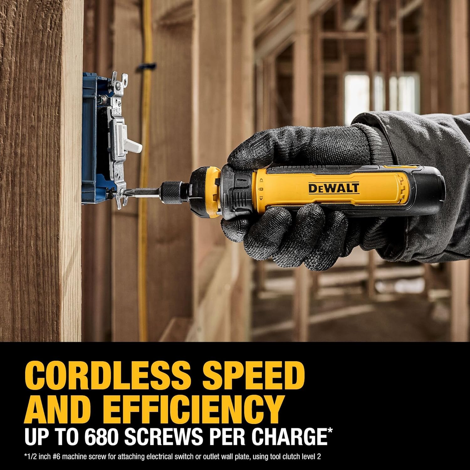 DEWALT Cordless Screwdriver, 4V USB Rechargeable Electric Screwdriver 