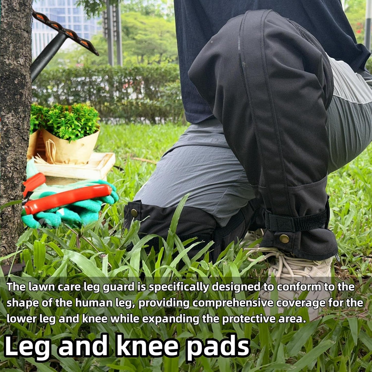 1 Pairs Lawn Care Leg Gaiters - Garden Trimming Adjustable Leg Guards,