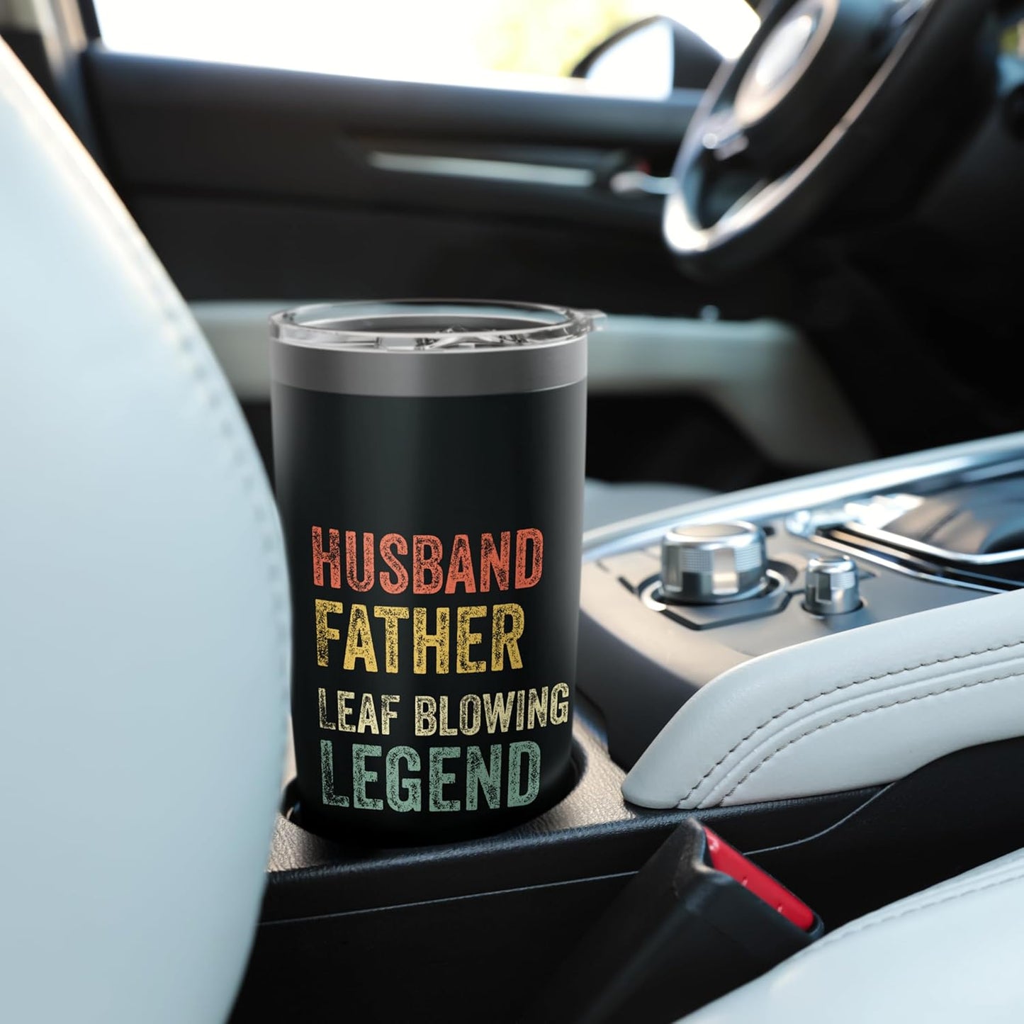 Leaf Blower Tshirt Husband Father Leaf Blowing Legend Lawn Stainless Steel Insulated Tumbler