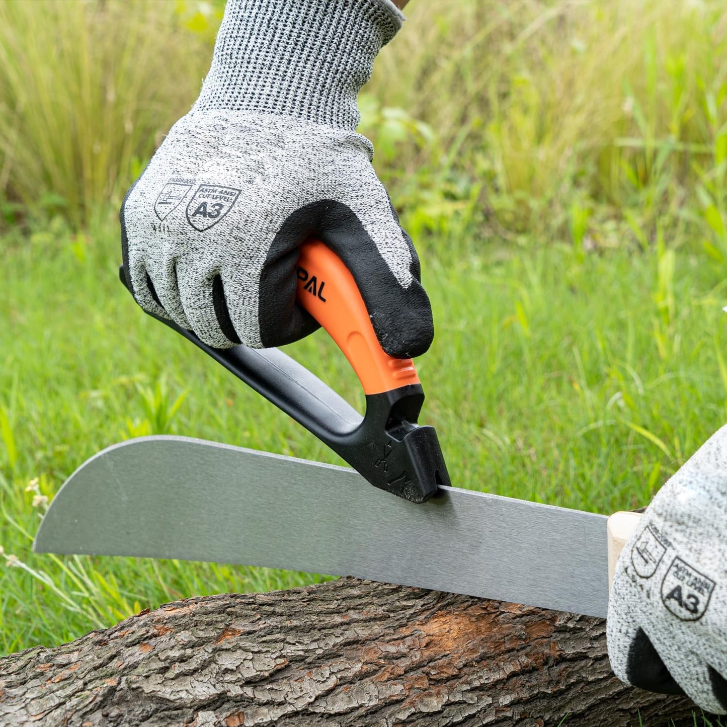 SHARPAL 112N 3-in-1 Knife & Garden Tool Sharpener for Axe, Hatchet, Machete & Scissors, Blade Repair & Restoration Tool