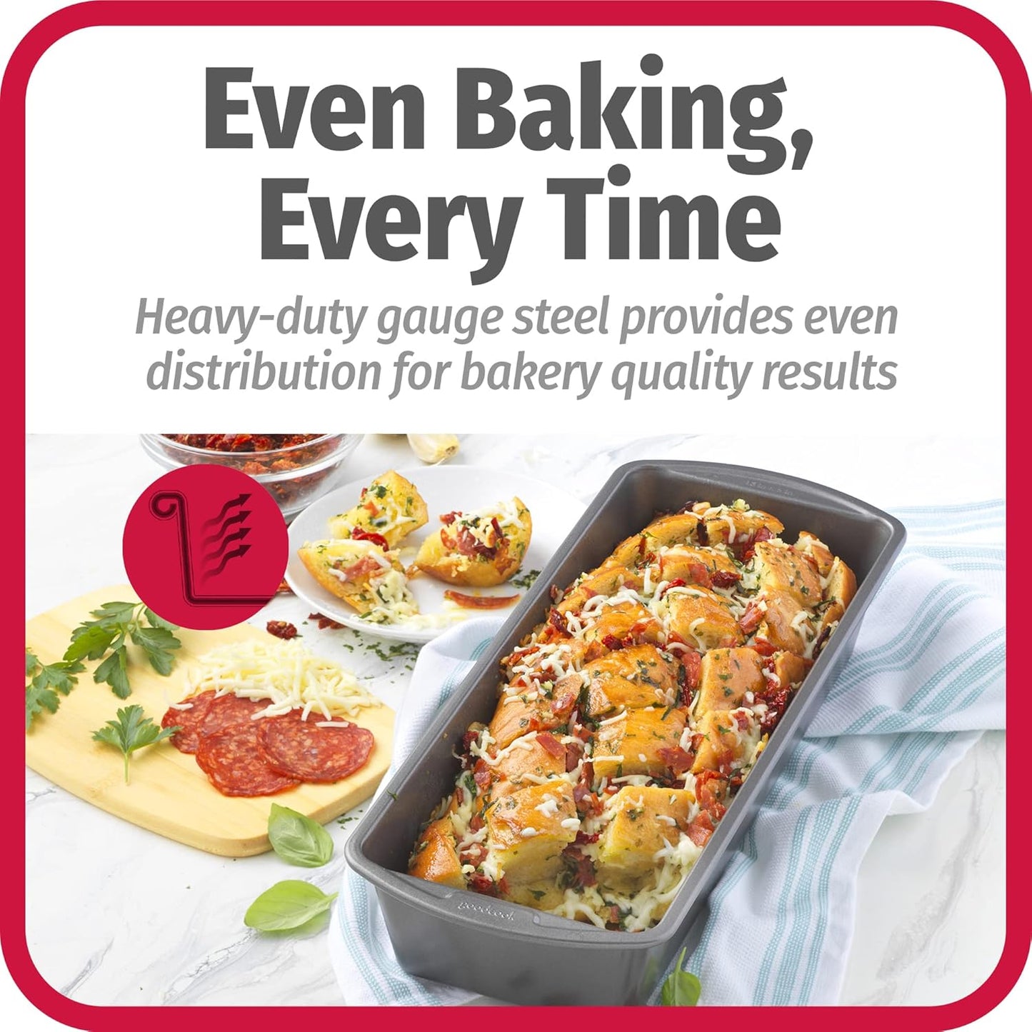 GoodCook Set of 2 Extra Large 13" x 5" Nonstick Steel Bread Loaf Pans,