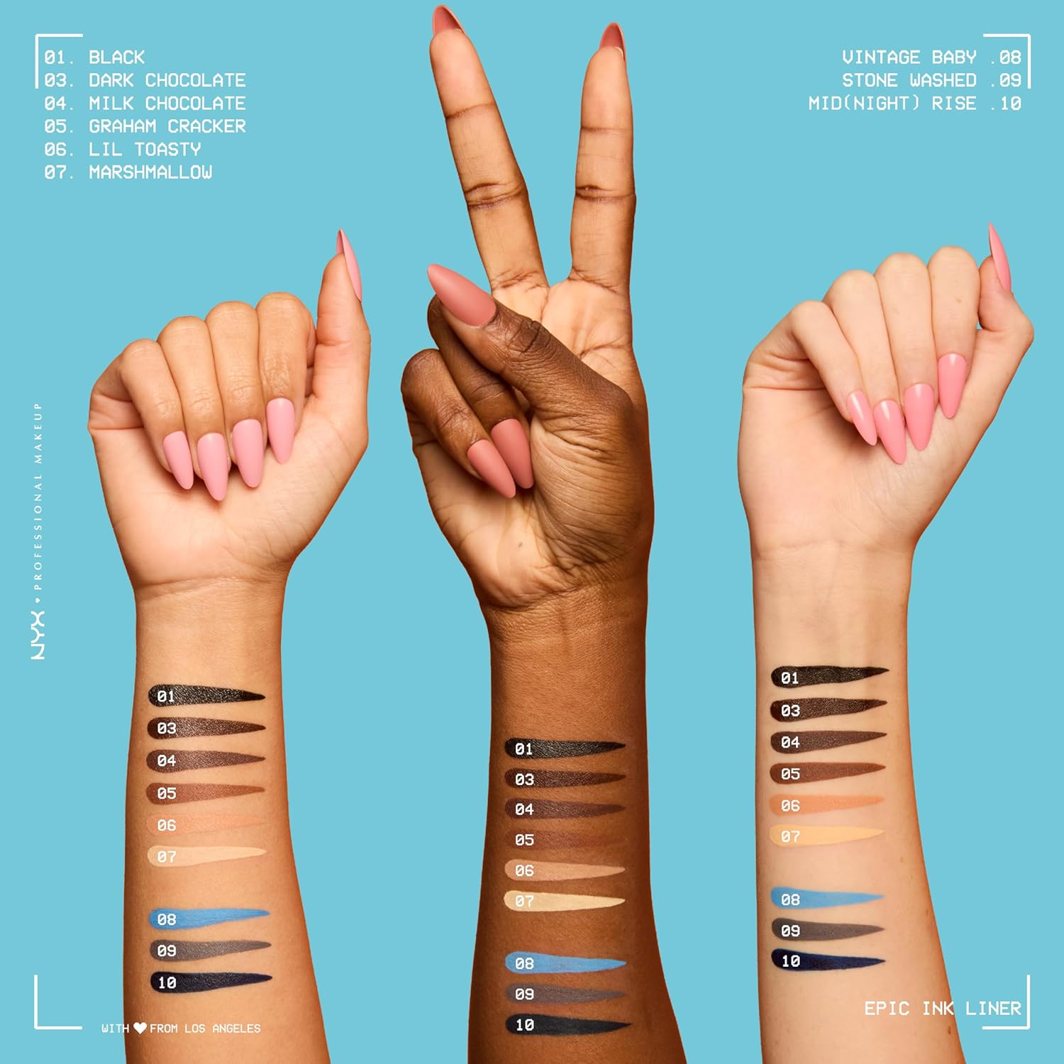 NYX PROFESSIONAL MAKEUP Epic Ink Liner, Waterproof Liquid Eyeliner - B