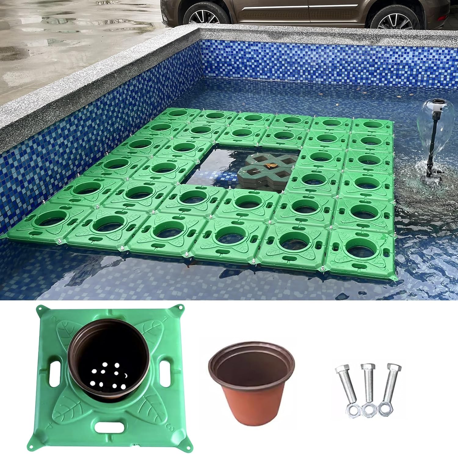 Aquarium Water Plants Floating Planter Basket Outdoor Plant Island for
