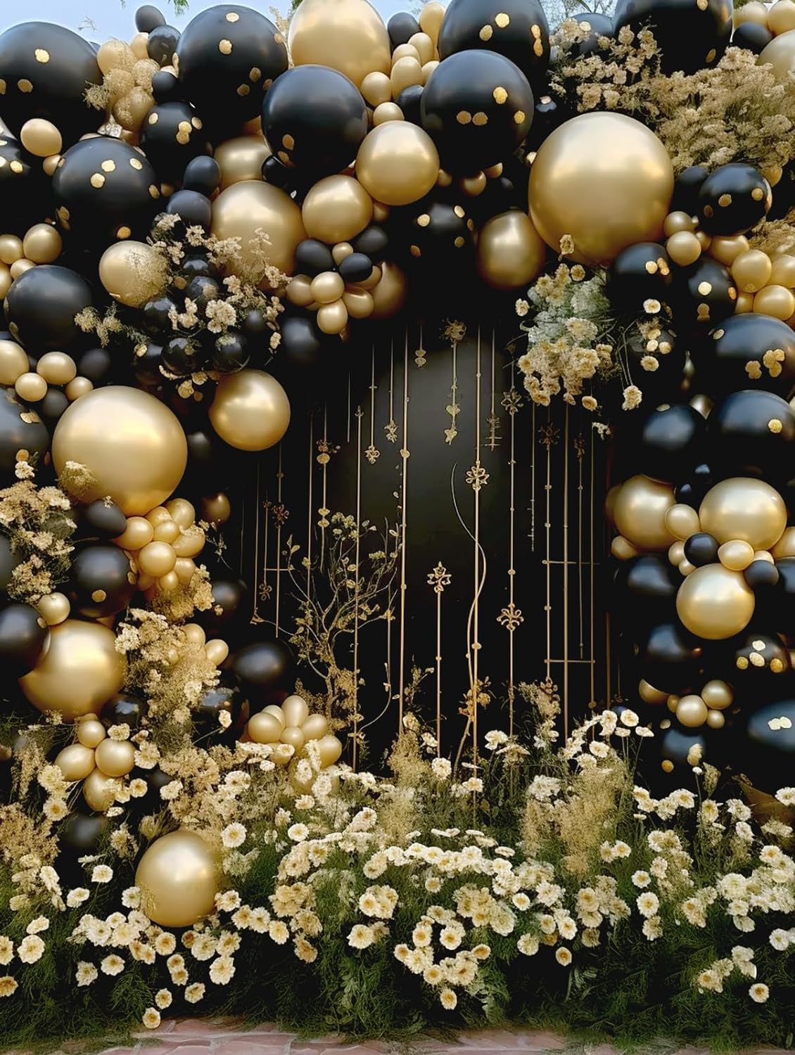 100pcs Metallic Gold Balloons 12 inch, Chrome Gold Balloons with Gold 