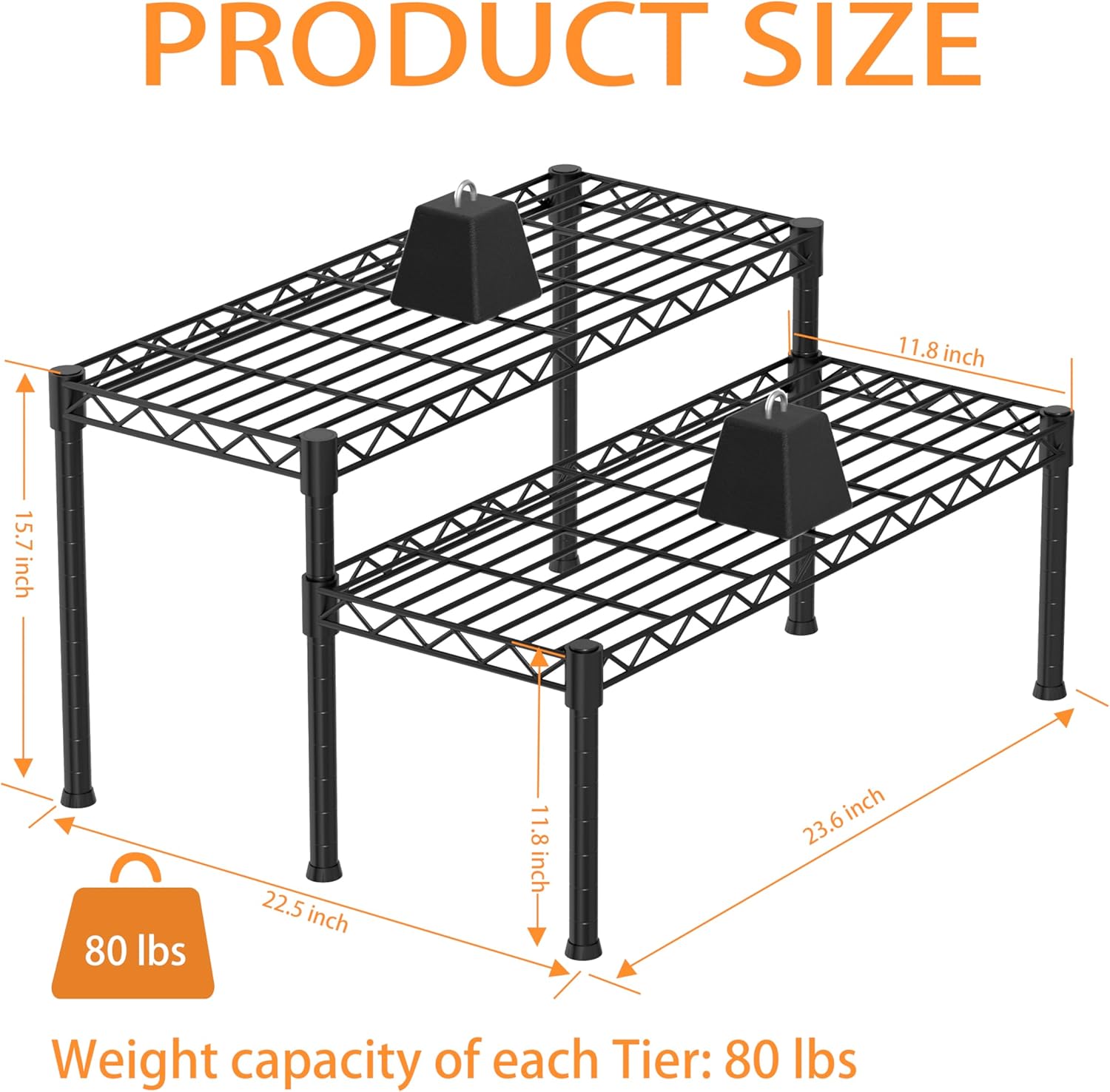 Xiofio 2 Tier Ladder Potted Multiple Plants for Indoor and Outdoor Pla