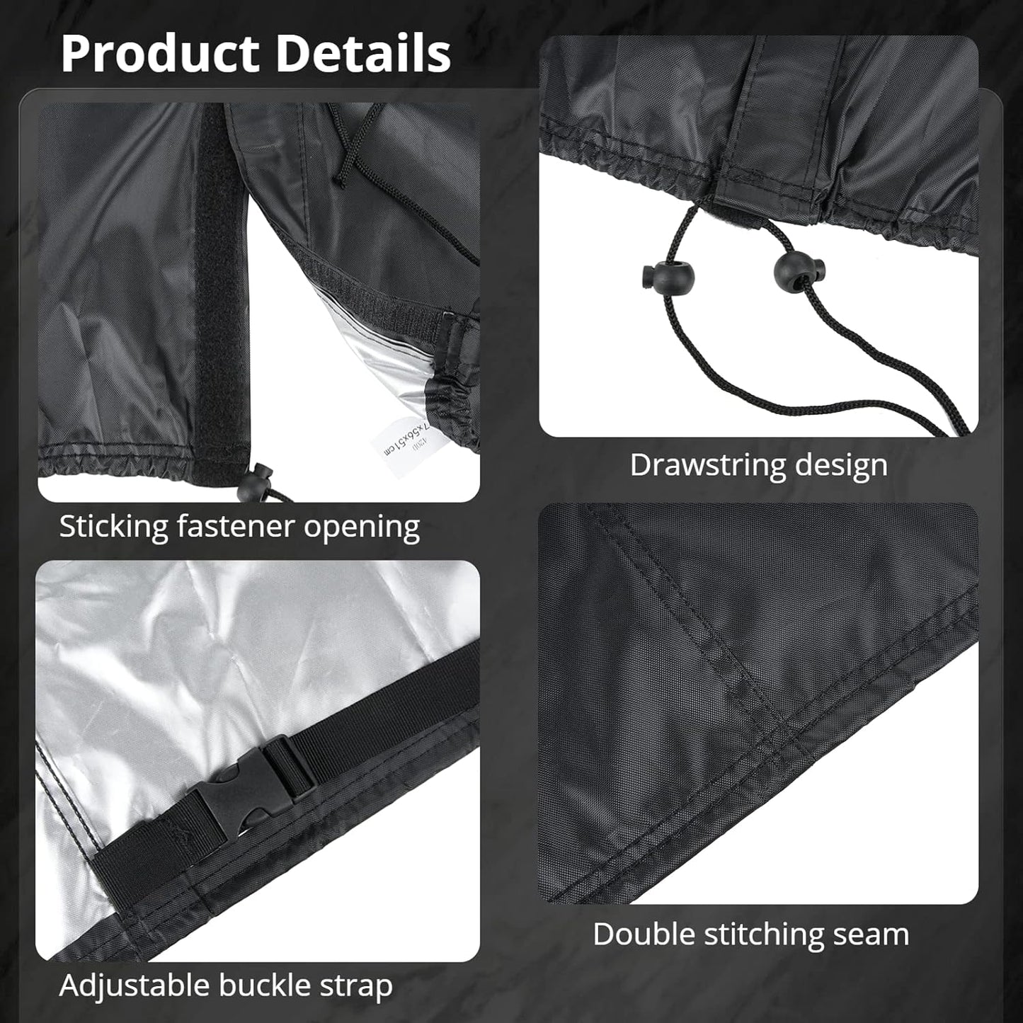 Outdoor Folding Wagon Cover 600D Oxford Cloth Protective Cover Waterproof Garden Wagon Cart Cover Heavy-Duty Dustproof Covers for Collapsible Wagon Carts (97*56*51cm/38 x 22 x 20 inch)