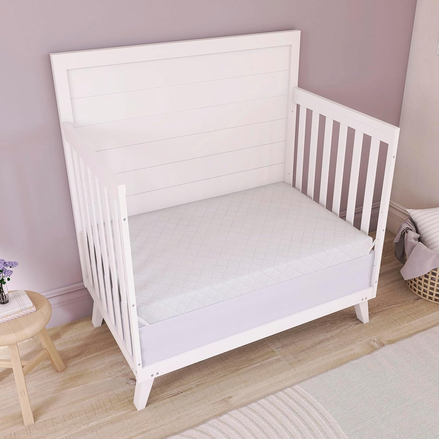 Dream On Me Holly 3” Mini/Portable Crib Mattress, Greenguard Gold & BSA Certified, Fits Portable & Mini Cribs, Lightweight Fiber Core, Waterproof Vinyl Cover (38"x24"x3")