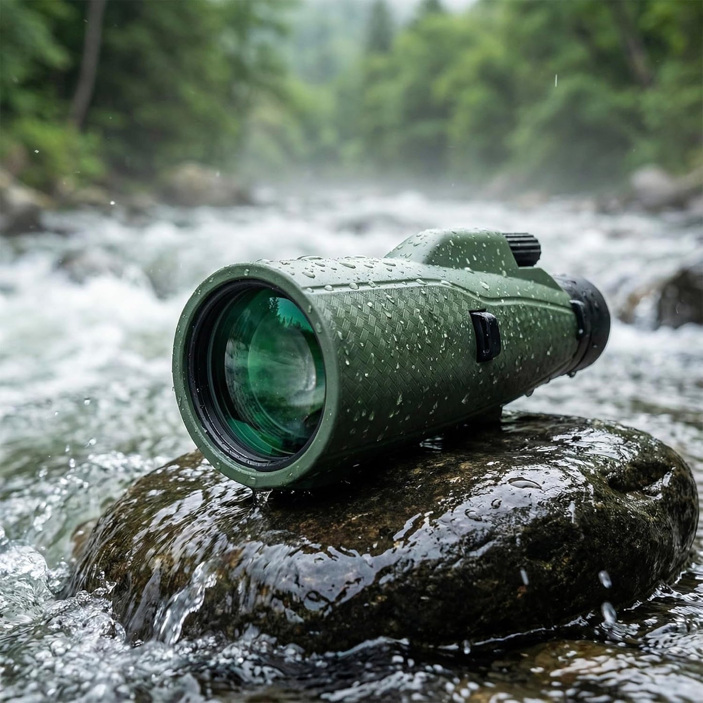 Monocular Telescope - 12x56 High Powered, Compact, Dust-Proof, Waterproof, Handheld Scope with Smartphone Adapter and Metal Tripod - Ideal for Hunting, Stargazing, Birdwatching, and Outdoor Adventures