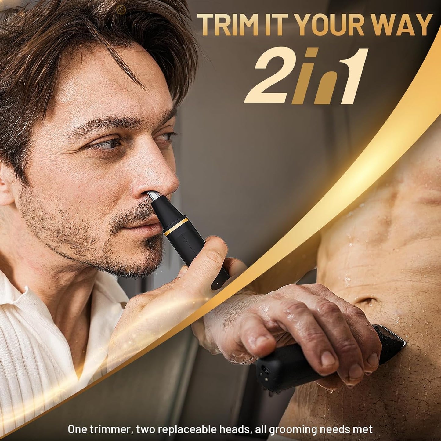 Electric Razor for Men, IPX7 Waterproof Versatile Shaver for Temple, G