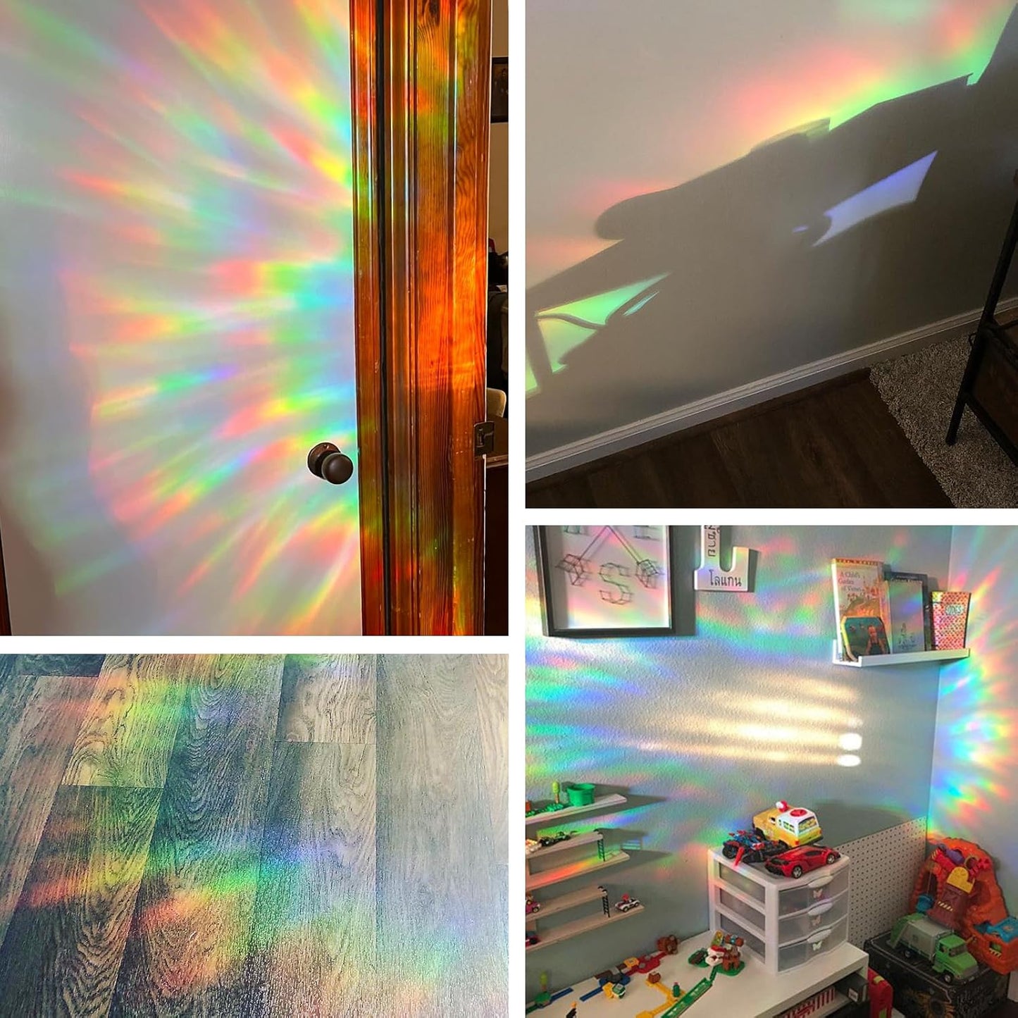 Window Decals for Birds Strikes, DELLAN 35 Anti-Collision Bird Deflectors, Suncatcher Stickers Rainbow Window Clings for Glass Windows