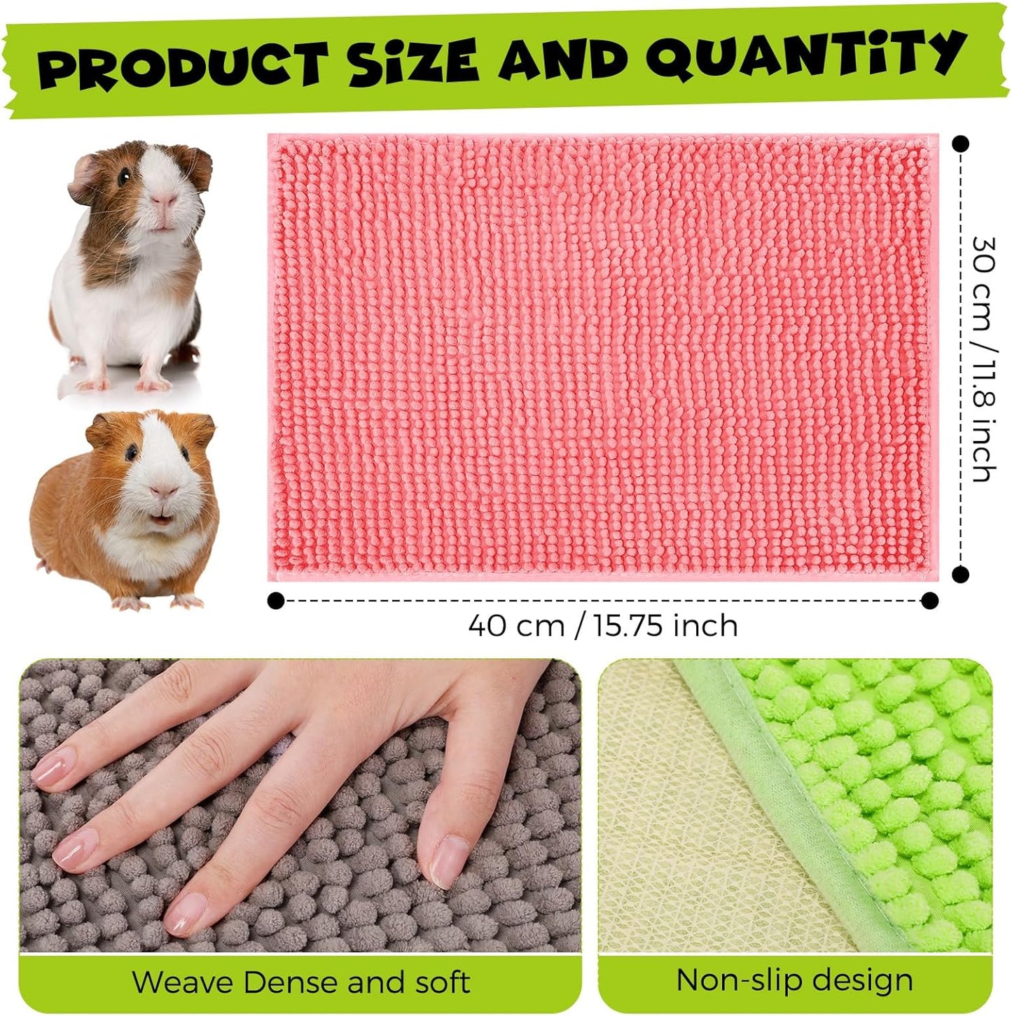 Barydat 8 Pcs Guinea Pig Cage Liner for Guinea Pig Cage Bedding Reusab