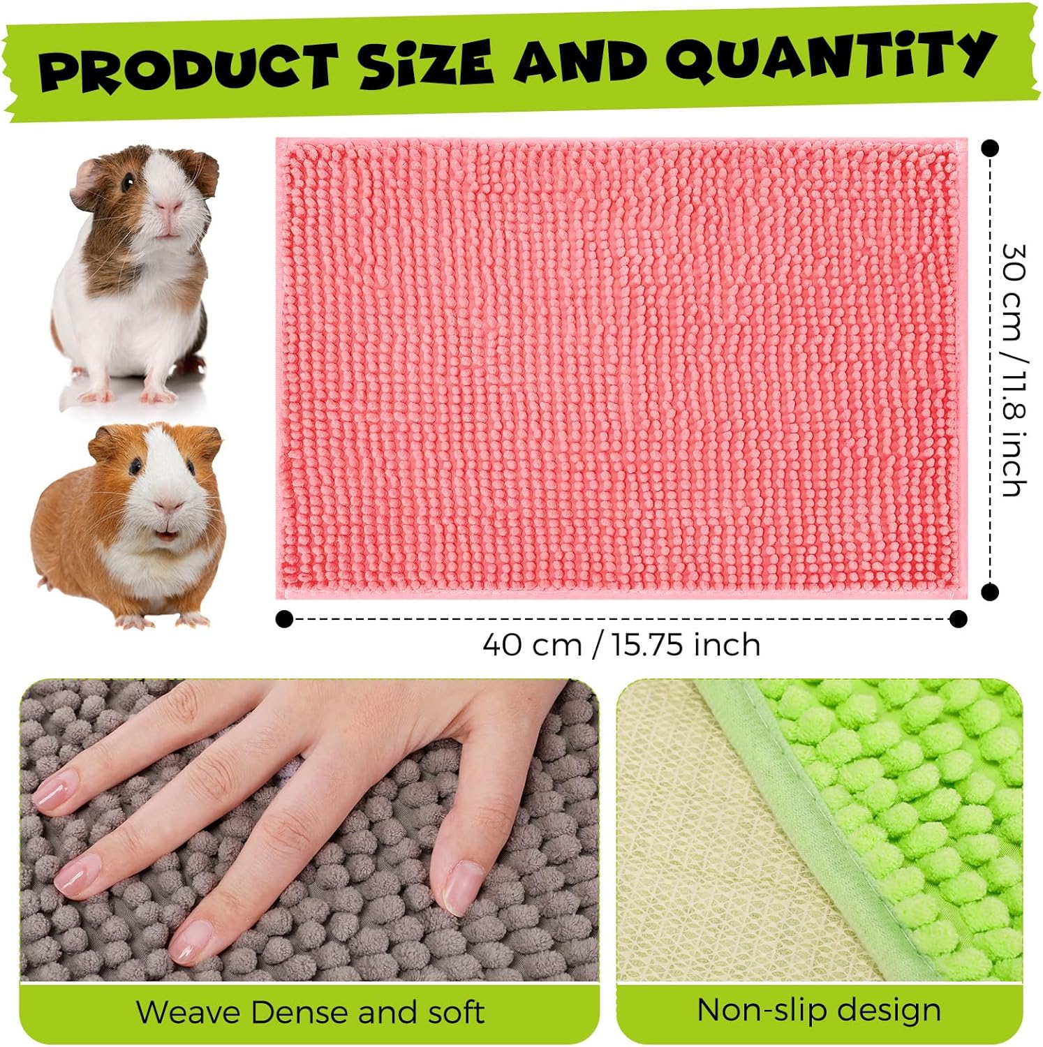 Barydat 8 Pcs Guinea Pig Cage Liner for Guinea Pig Cage Bedding Reusab