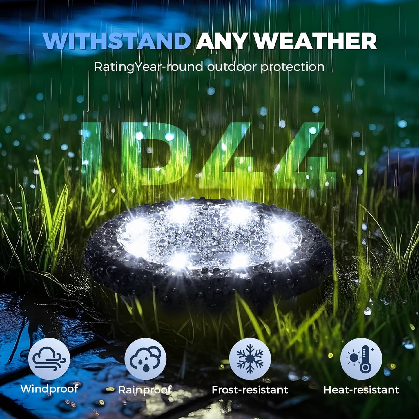 SOLPEX Mini Solar Ground Lights, 12 Pack Solar Lights Outdoor Waterpro