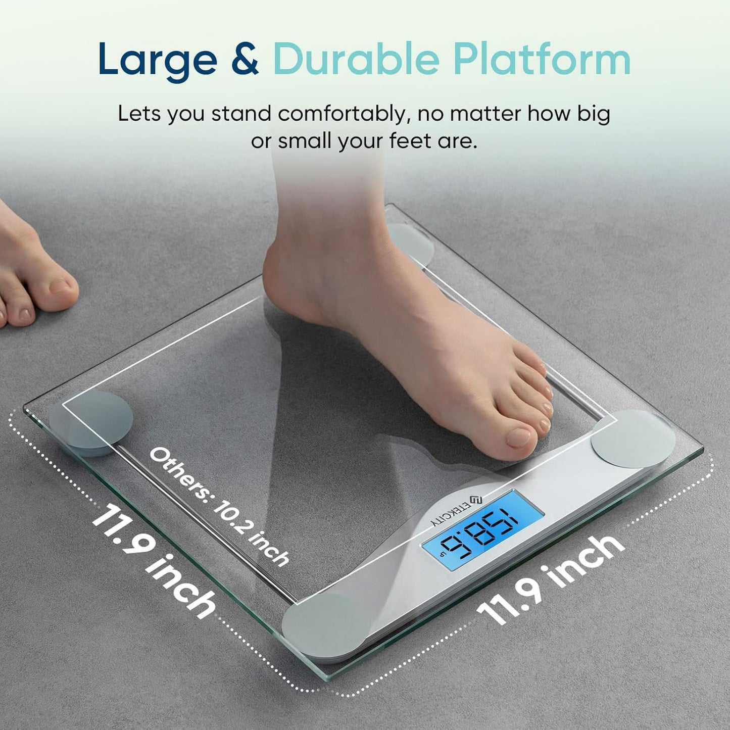 Etekcity Digital Body Weight Bathroom Scale, Large Blue LCD Backlight 